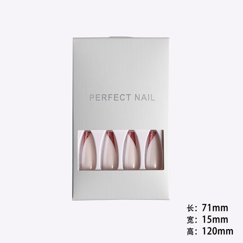 RoseBallet French Tip Nails