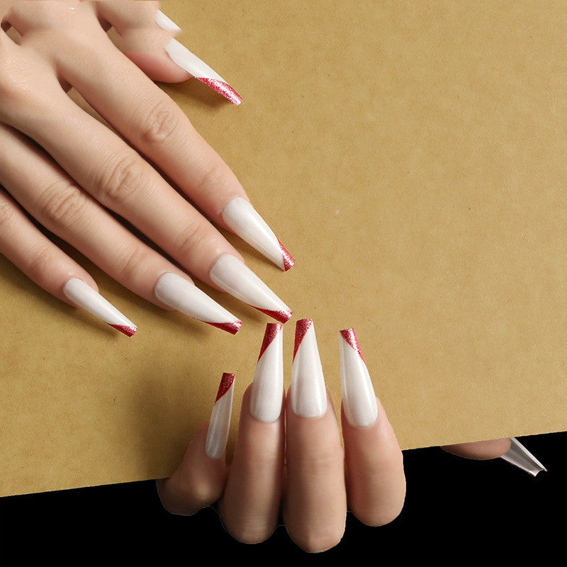 RoseBallet French Tip Nails