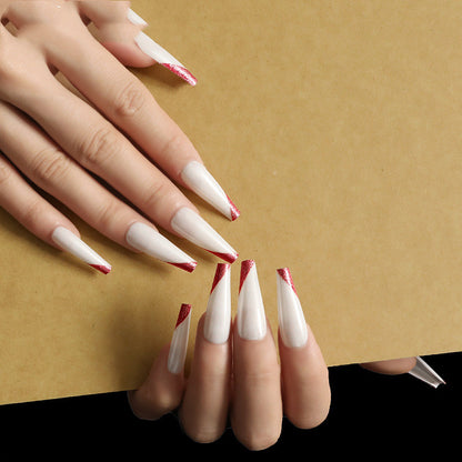 RoseBallet French Tip Nails