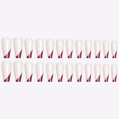 RoseBallet French Tip Nails